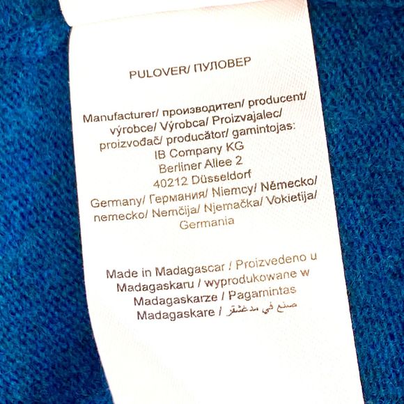 Mc Neal Mens Crewneck Sweater XL Mavericks Blue Merino Wool Cashmere Blend - Picture 12 of 14